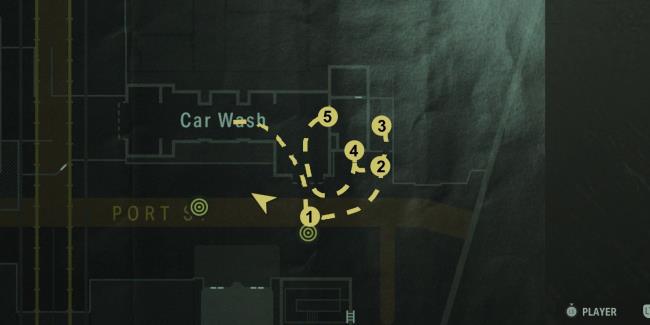 A map showing each stop on your way to unlock the car wash door