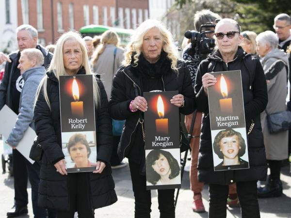 Suzanne, Antoinette and Lorraine Keegan at the inquest